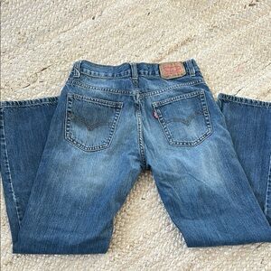 Levi's Blue Classic Straight Leg Jeans 505